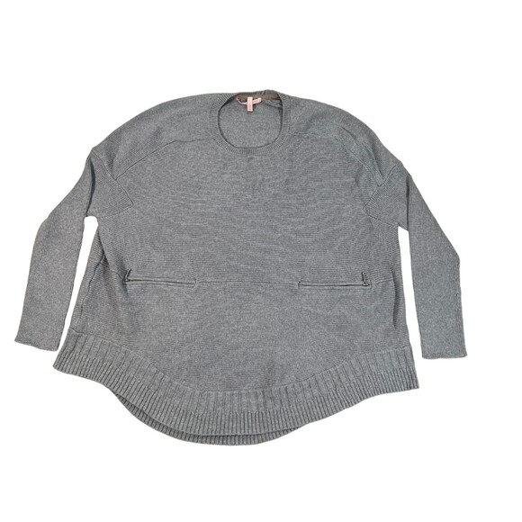 Victoria Secret Pink Sweater Women's Size: M Gray Pullover Knit Long Sleeve - Picture 1 of 9